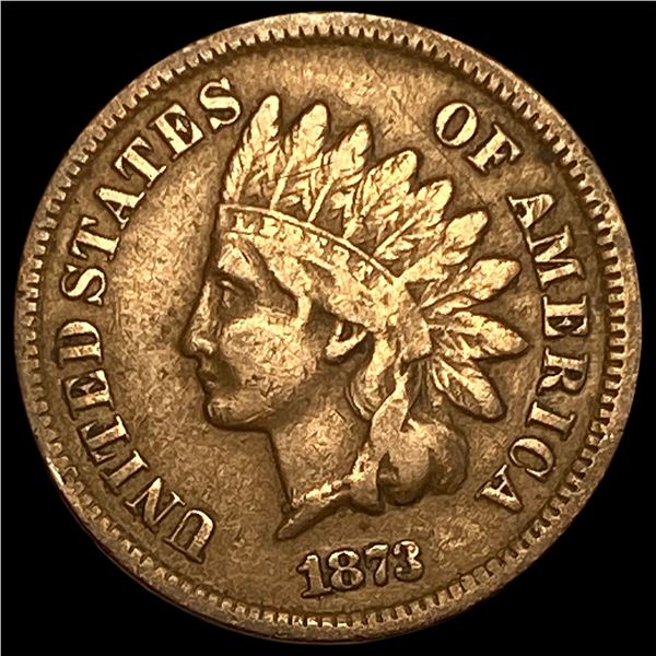 1873 Indian Head Cent NEARLY UNCIRCULATED