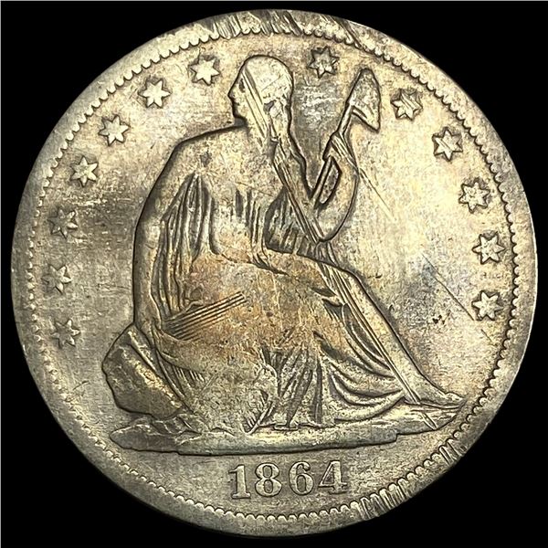 1864-S Seated Liberty Half Dollar NICELY CIRCULATED