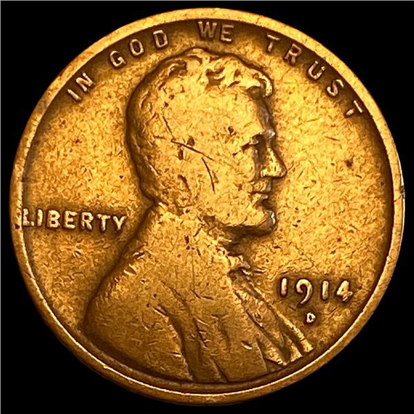 1914-D Lincoln Wheat Cent LIGHTLY CIRCULATED