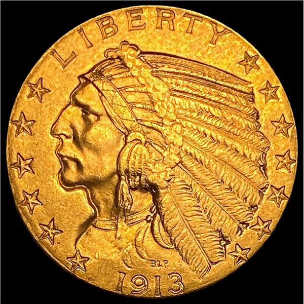 1913 Indian Head Half Eagle $5 Gold CLOSELY UNCIRCULATED
