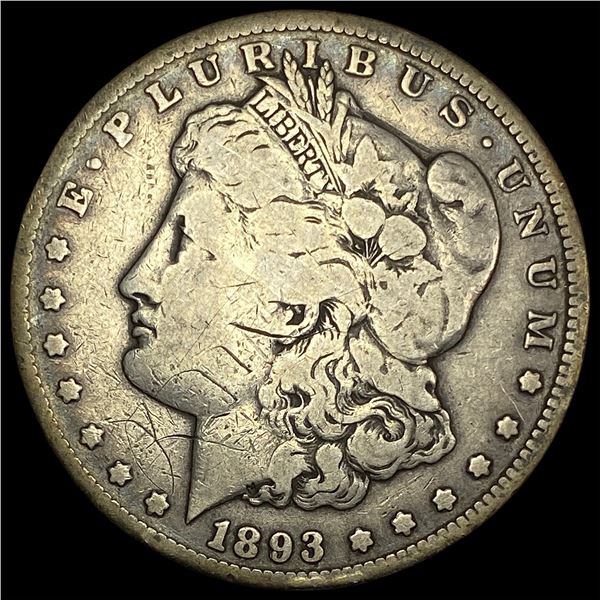 1893-CC Silver Morgan Dollar LIGHTLY CIRCULATED