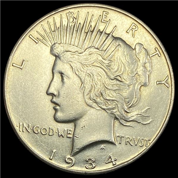1934-S Silver Peace Dollar CLOSELY UNCIRCULATED