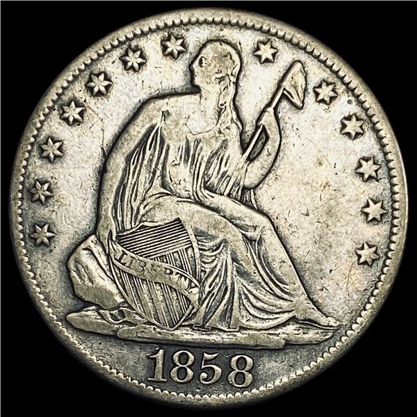 1858-O Seated Liberty Half Dollar NEARLY UNCIRCULATED