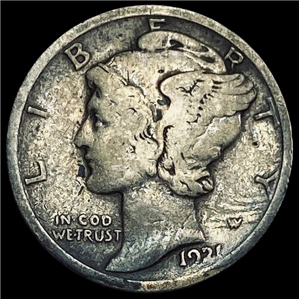 1921 Silver Mercury Dime LIGHTLY CIRCULATED
