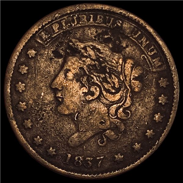 1837 Hard Times Token-Not One Cent NICELY CIRCULATED