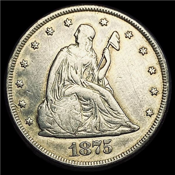 1875-CC Twenty Cent Piece NEARLY UNCIRCULATED