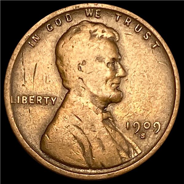 1909-S Lincoln Wheat Cent NICELY CIRCULATED