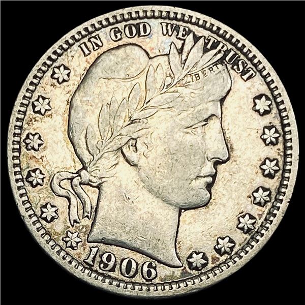 1906-D Silver Barber Quarter NEARLY UNCIRCULATED