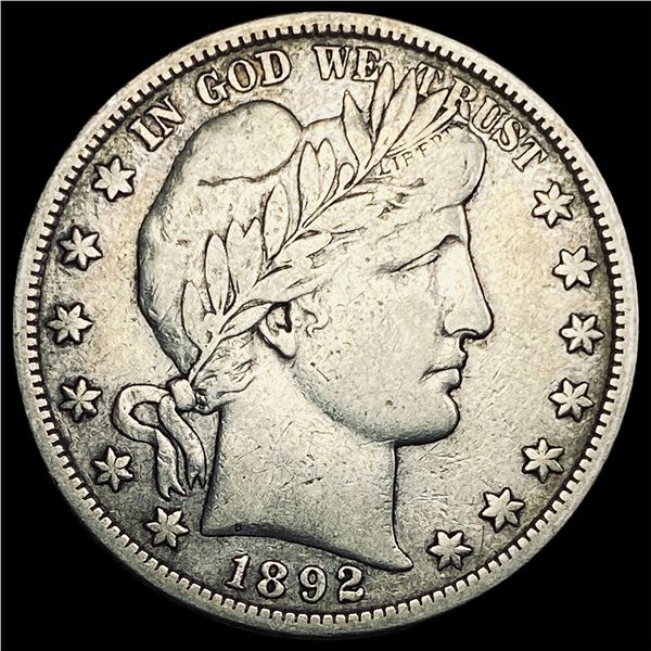 1892-S Silver Barber Half Dollar NEARLY UNCIRCULATED