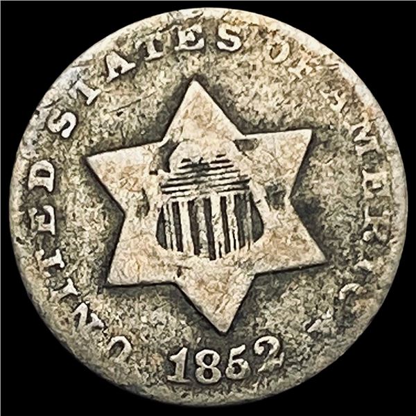 1852 Silver Three-Cent Piece NICELY CIRCULATED