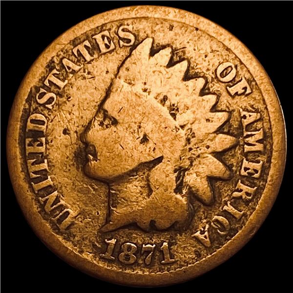 1871 Indian Head Cent NICELY CIRCULATED