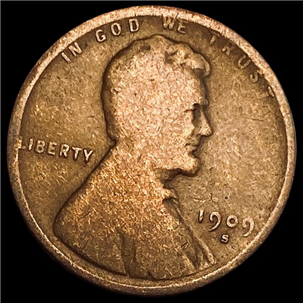 1909-S Lincoln Wheat Cent NICELY CIRCULATED