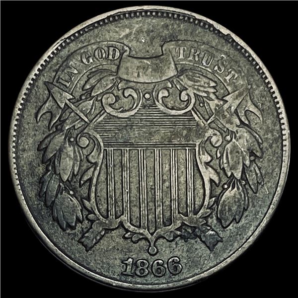1866 Two-Cent Piece LIGHTLY CIRCULATED