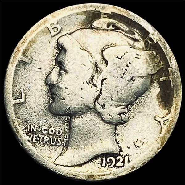 1921-D Silver Mercury Dime NICELY CIRCULATED