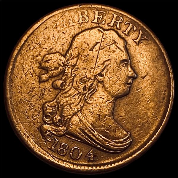 1804 Draped Bust Half Cent NEARLY UNCIRCULATED