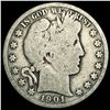 Image 1 : 1901-S Silver Barber Half Dollar NICELY CIRCULATED