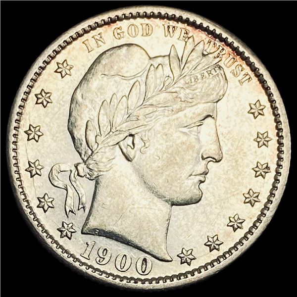 1900-S Silver Barber Quarter UNCIRCULATED