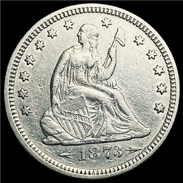 1873 Arrows Seated Liberty Quarter CLOSELY UNCIRCULATED