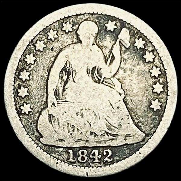 1842-O Seated Liberty Half Dime NICELY CIRCULATED