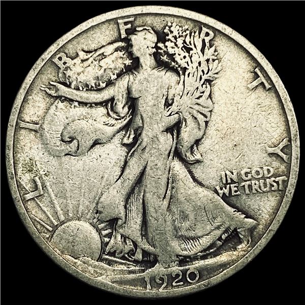 1920-D Walking Liberty Half Dollar LIGHTLY CIRCULATED