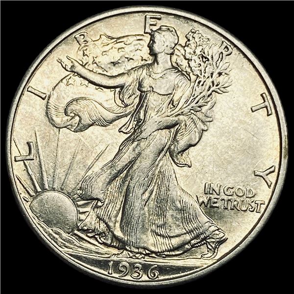 1936-D Walking Liberty Half Dollar CHOICE AU