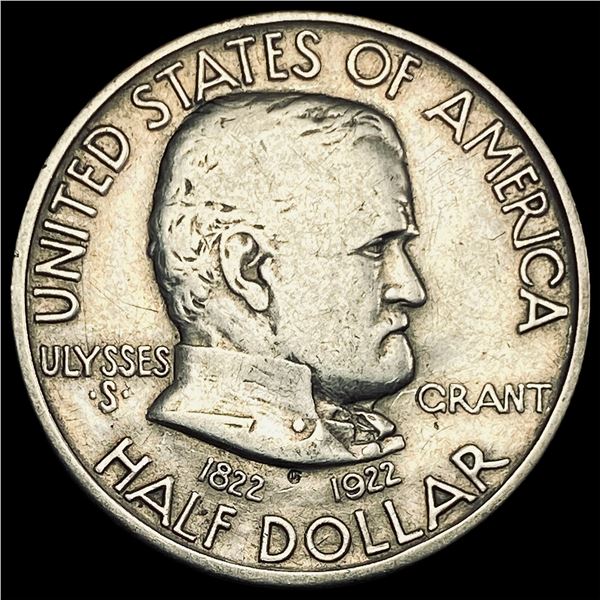1922 Silver Grant Half Dollar LIGHTLY CIRCULATED
