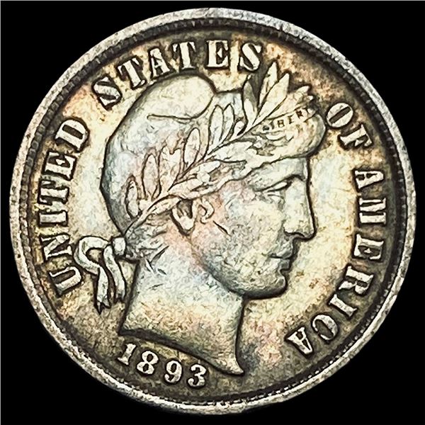 1893 Silver Barber Dime NEARLY UNCIRCULATED