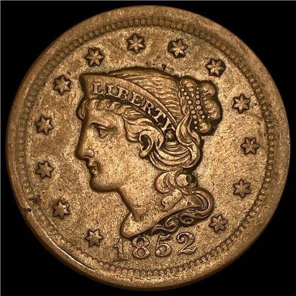 1852 Braided Hair Large Cent NEARLY UNCIRCULATED