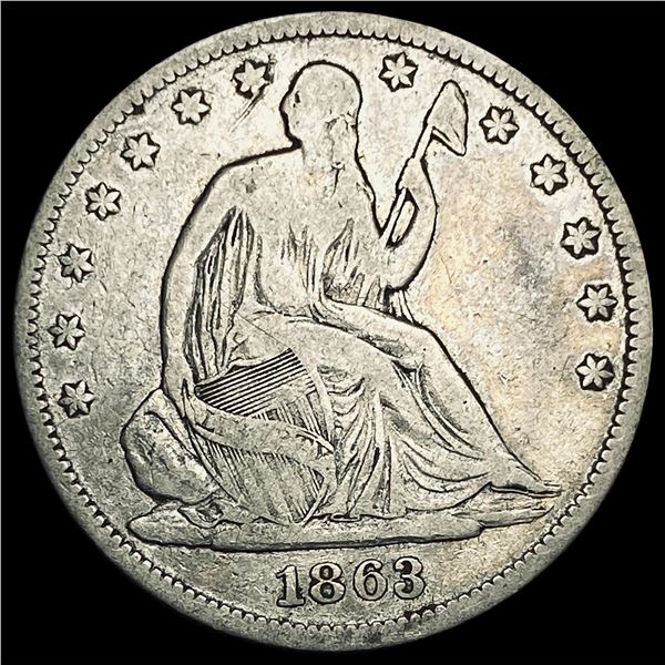 1863 Seated Liberty Half Dollar NICELY CIRCULATED