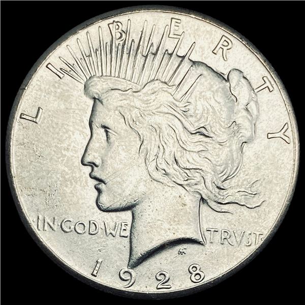 1928 Silver Peace Dollar CLOSELY UNCIRCULATED