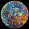 Image 1 : 2014 Toned 1oz Silver American Eagle HIGH GRADE