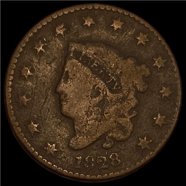 1828 Coronet Head Large Cent NICELY CIRCULATED
