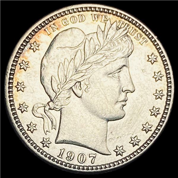 1907-O Barber Silver Quarter UNCIRCULATED