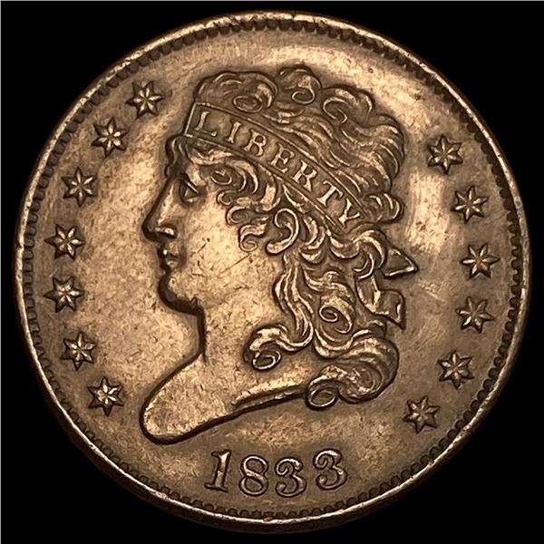 1833 Classic Head Half Cent CHOICE AU