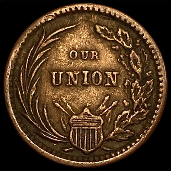 1863 Civil War Token-Our Union LIGHTLY CIRCULATED