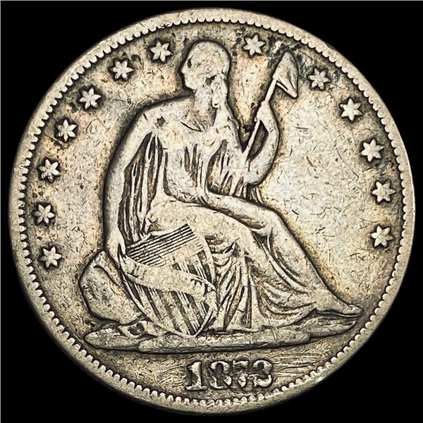 1873 Seated Liberty Half Dollar LIGHTLY CIRCULATED