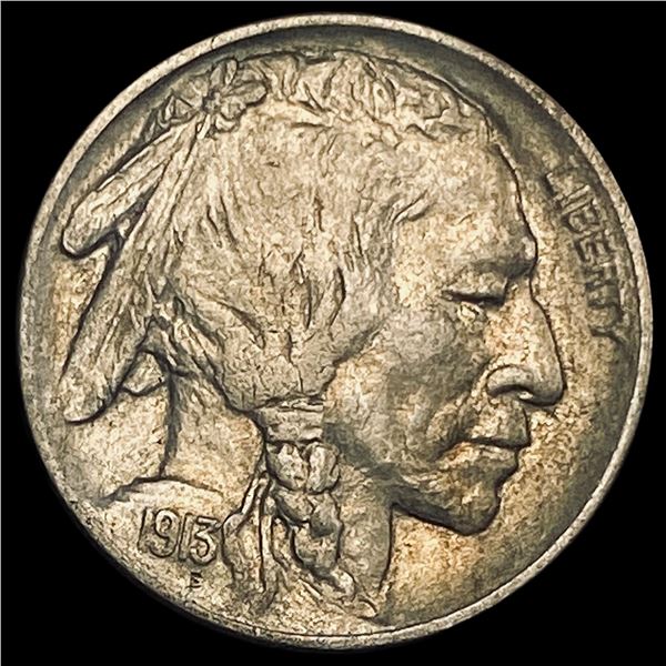 1913 Type 2 Buffalo Nickel CHOICE AU