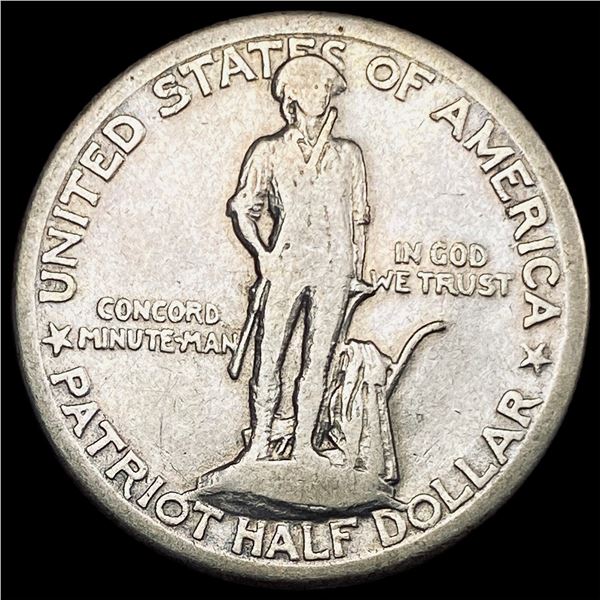 1925 Silver Lexington-Concord Half Dollar LIGHTLY CIRCULATED