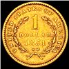 Image 2 : 1851 Gold $1 Liberty Type 1 CLOSELY UNCIRCULATED