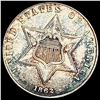 Image 1 : 1862 Toned Silver Three-Cent Piece CLOSELY UNCIRCULATED