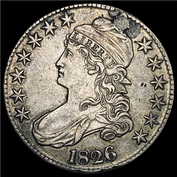 1826 Capped Bust Half Dollar NEARLY UNCIRCULATED