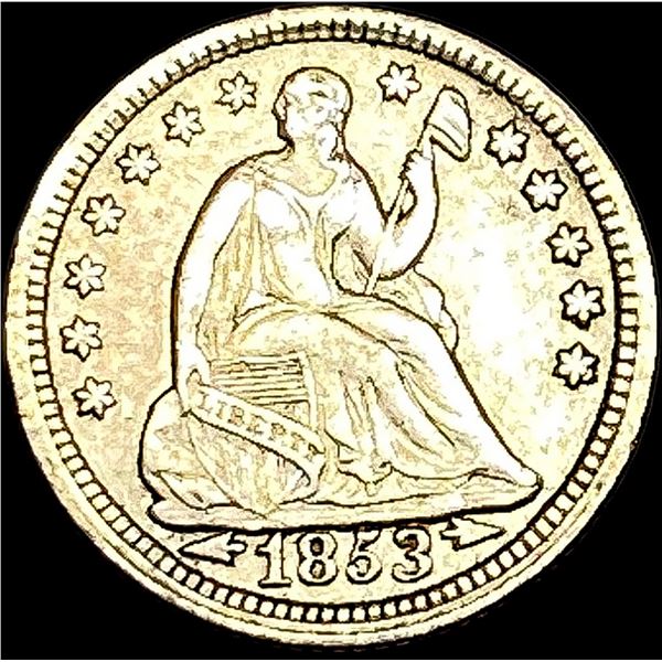 1853 Arrowa Seated Liberty Half Dime CLOSELY UNCIRCULATED