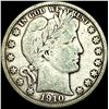 Image 1 : 1910-S Silver Barber Half Dollar NICELY CIRCULATED