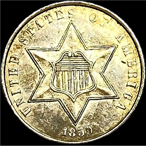 1859 Silver Three-Cent Piece CLOSELY UNCIRCULATED