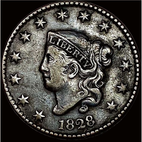 1828 Coronet Head Large Cent NEARLY UNCIRCULATED