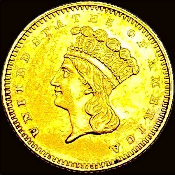1861 Gold $1 Indian Princess Type 3 ABOUT UNCIRCULATED