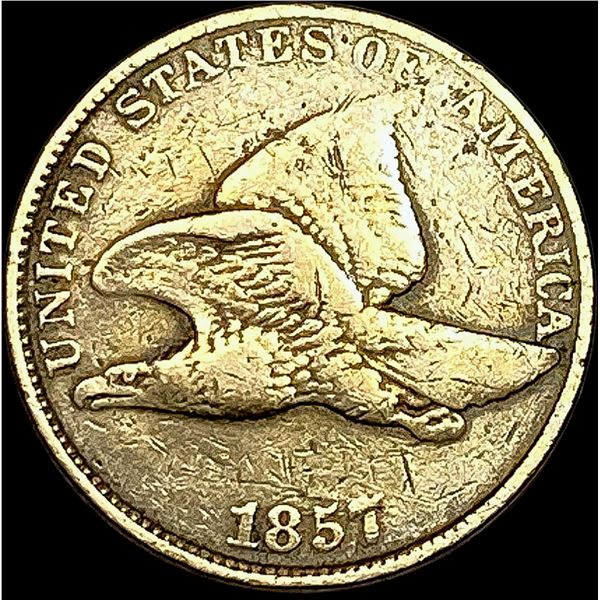 1857 Flying Eagle Cent NEARLY UNCIRCULATED