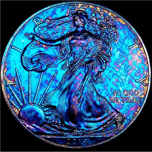 2014 Toned1oz Silver American Eagle SUPERB GEM BU