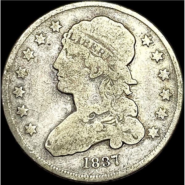 1837 Capped Bust Silver Quarter NICELY CIRCULATED