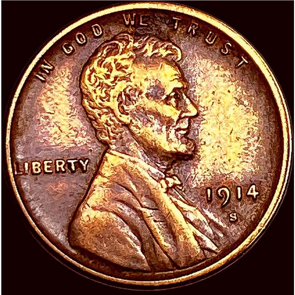 1914-S Lincoln Wheat Cent CLOSELY UNCIRCULATED